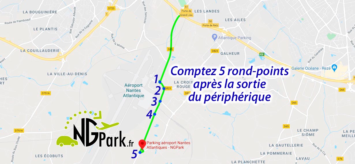 Voici l'itinéraire passant par les 5 ronds points pour arriver à NGPark Voici l'itinéraire passant par les 5 ronds points pour arriver à NGPark